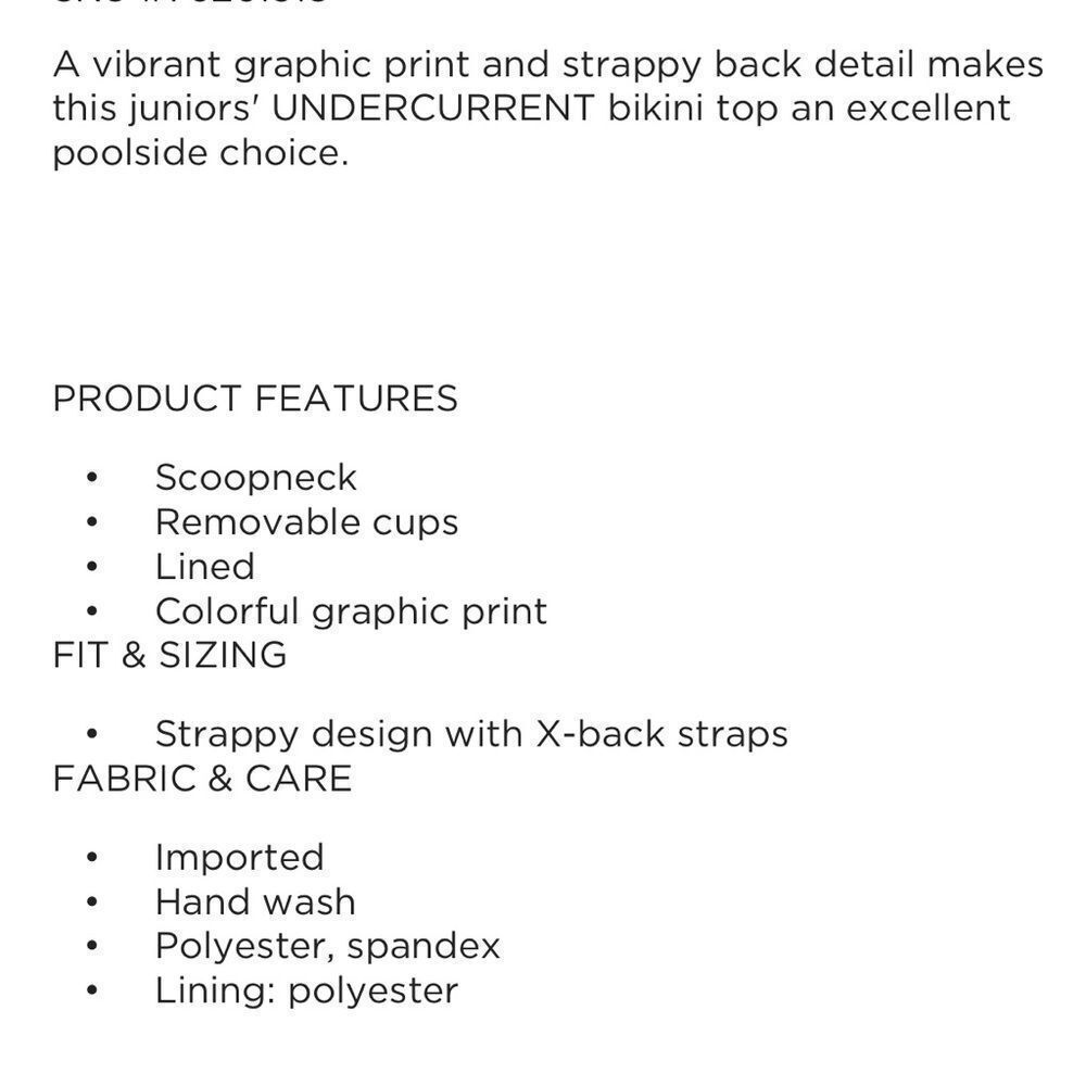NWT Undercurrent Printed Bikini - Picture 4 of 7